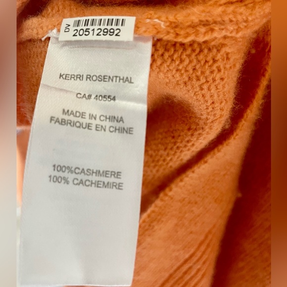 Kerri Rosenthal “loved” Cashmere Sweater, Heart elbow Patches, Pumpkin, XL, GUC - Picture 11 of 12